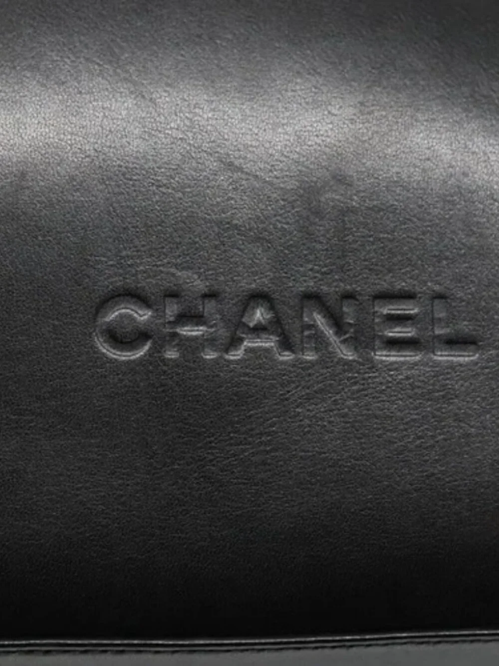 CHANEL Shoulder Bag Leather Black CC Auth bs22384